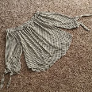 Express Polka Dot Off-Shoulder Top